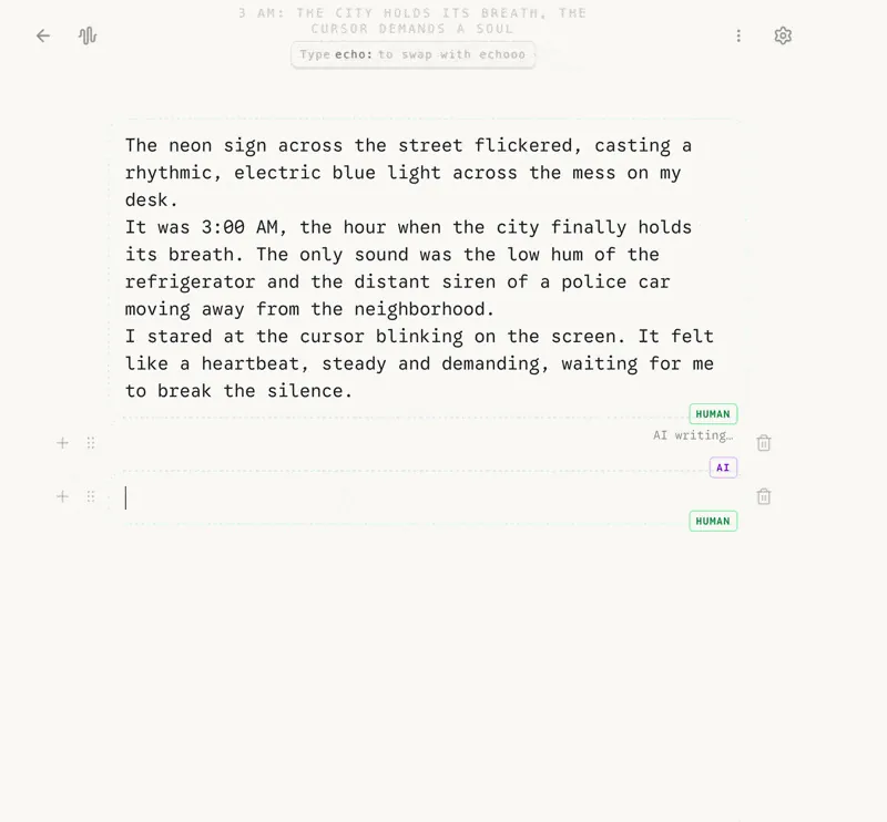 AI completion preview